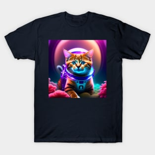 AstroNaut Cat With Halo T-Shirt